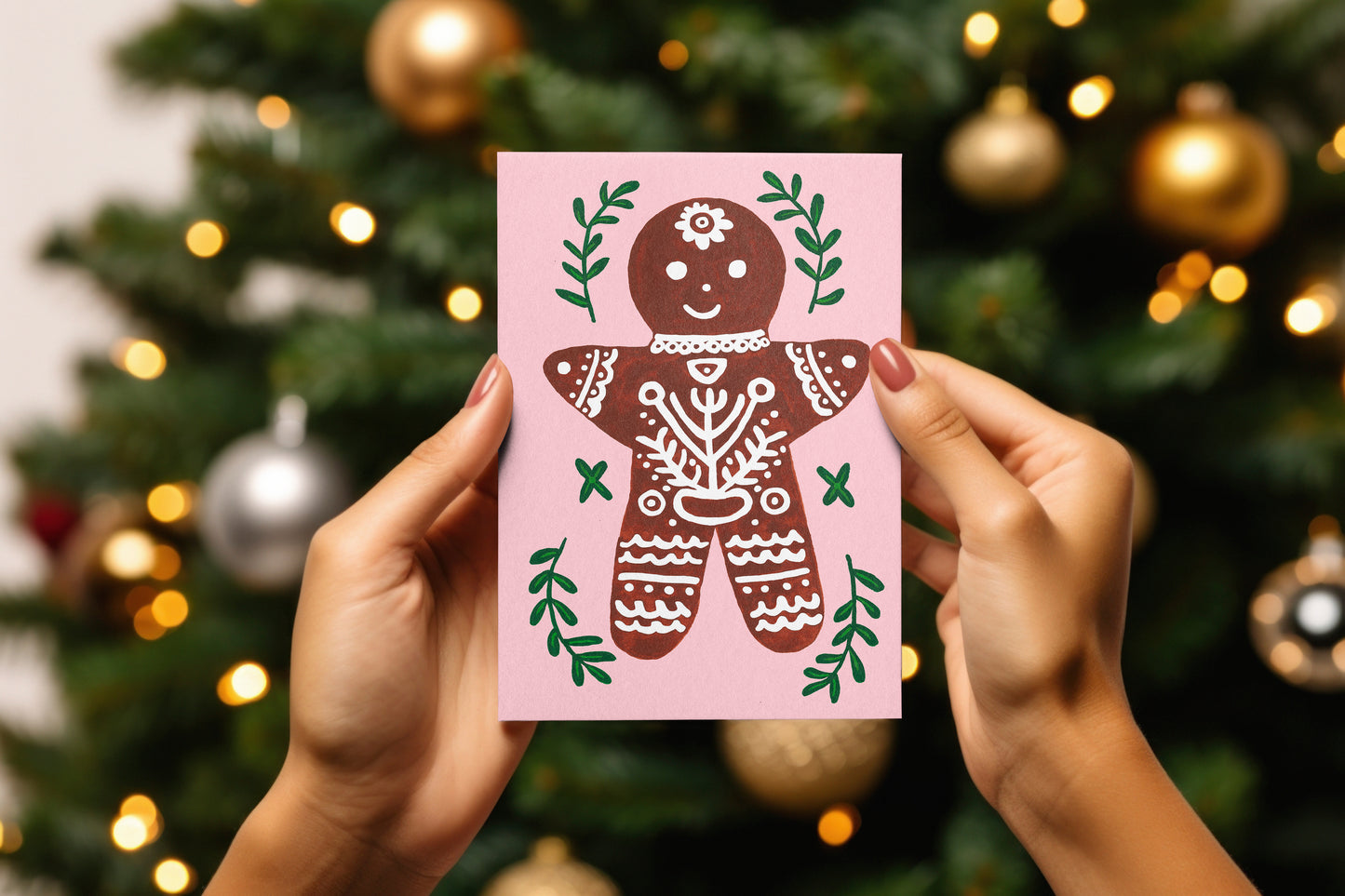 Gingerbread Cookie Christmas Card