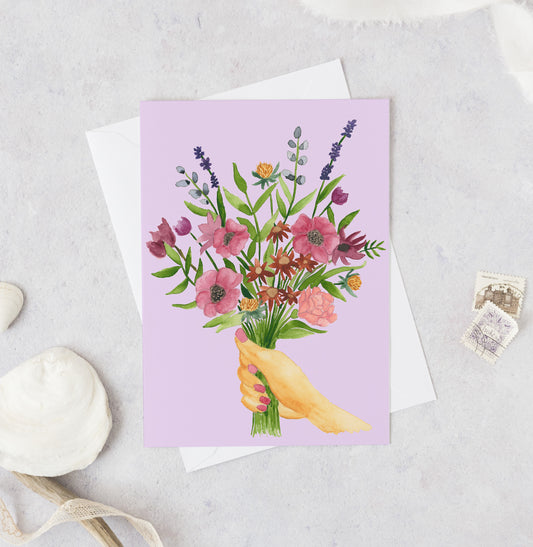 Flower Bouquet Greeting Card