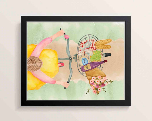 Summer Time Bike Picnic Print
