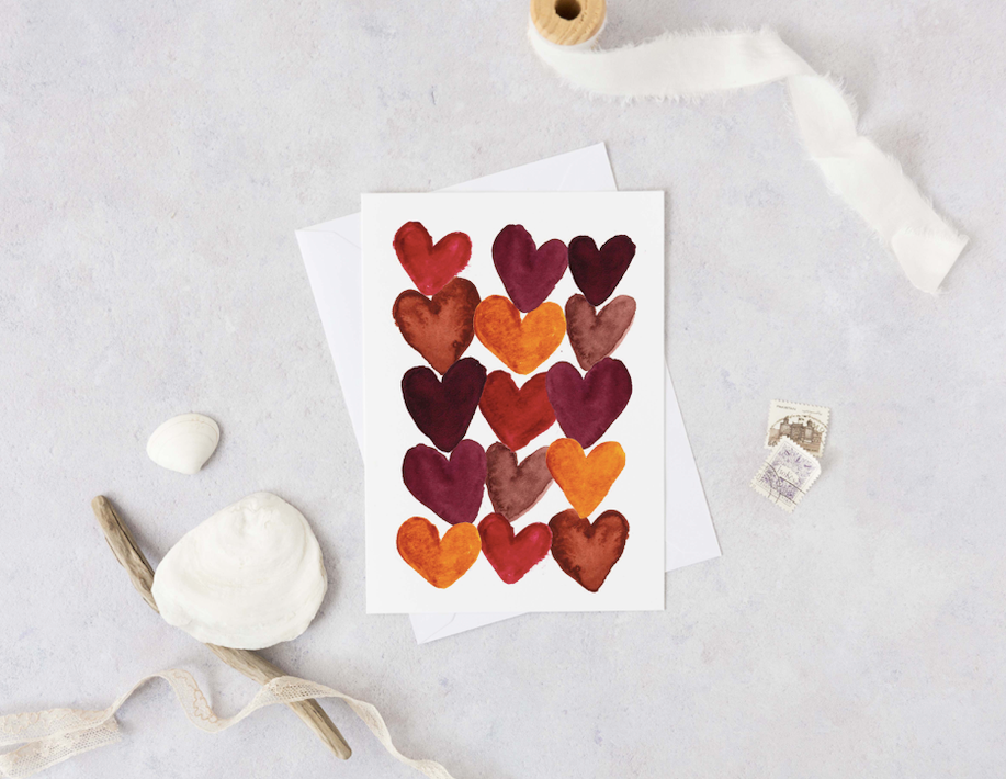 Valentine's Day Hearts Card