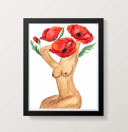 Poppy Woman Print