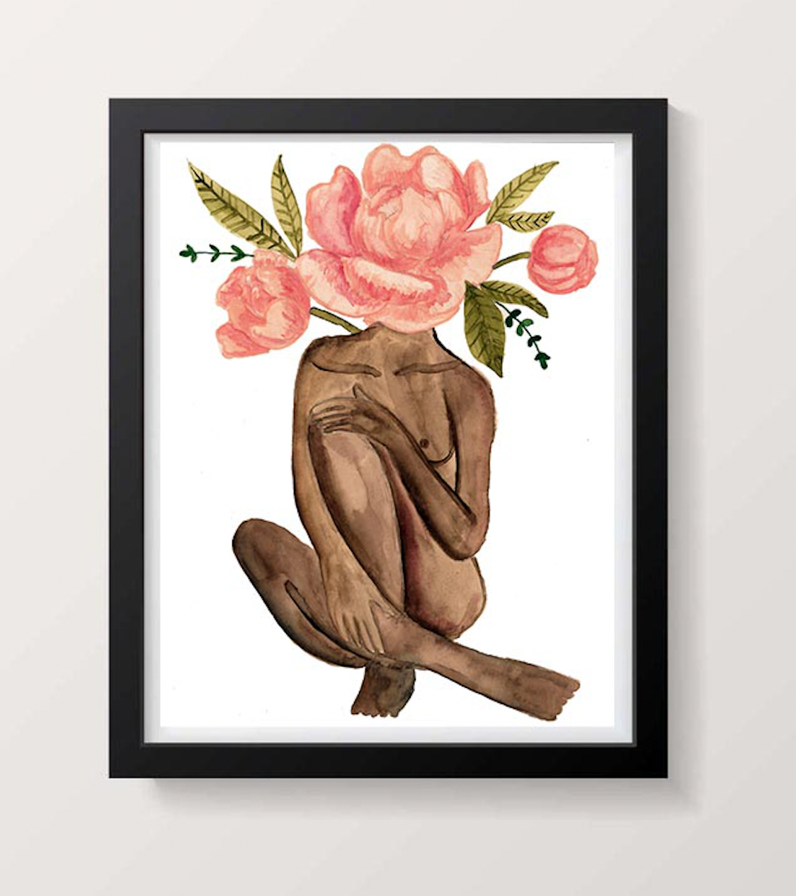 Peony Woman Print
