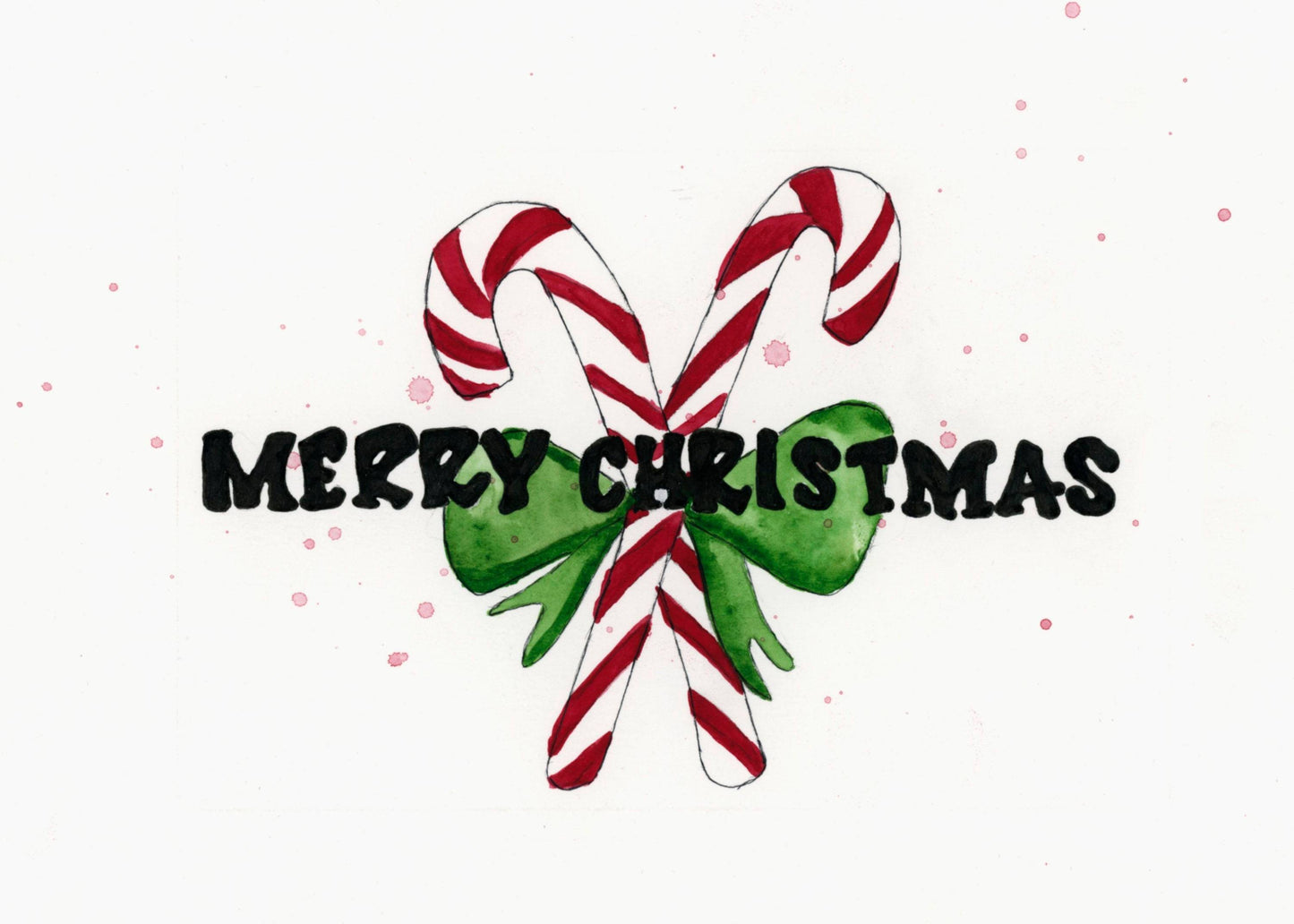 Candy Cane Christmas Card