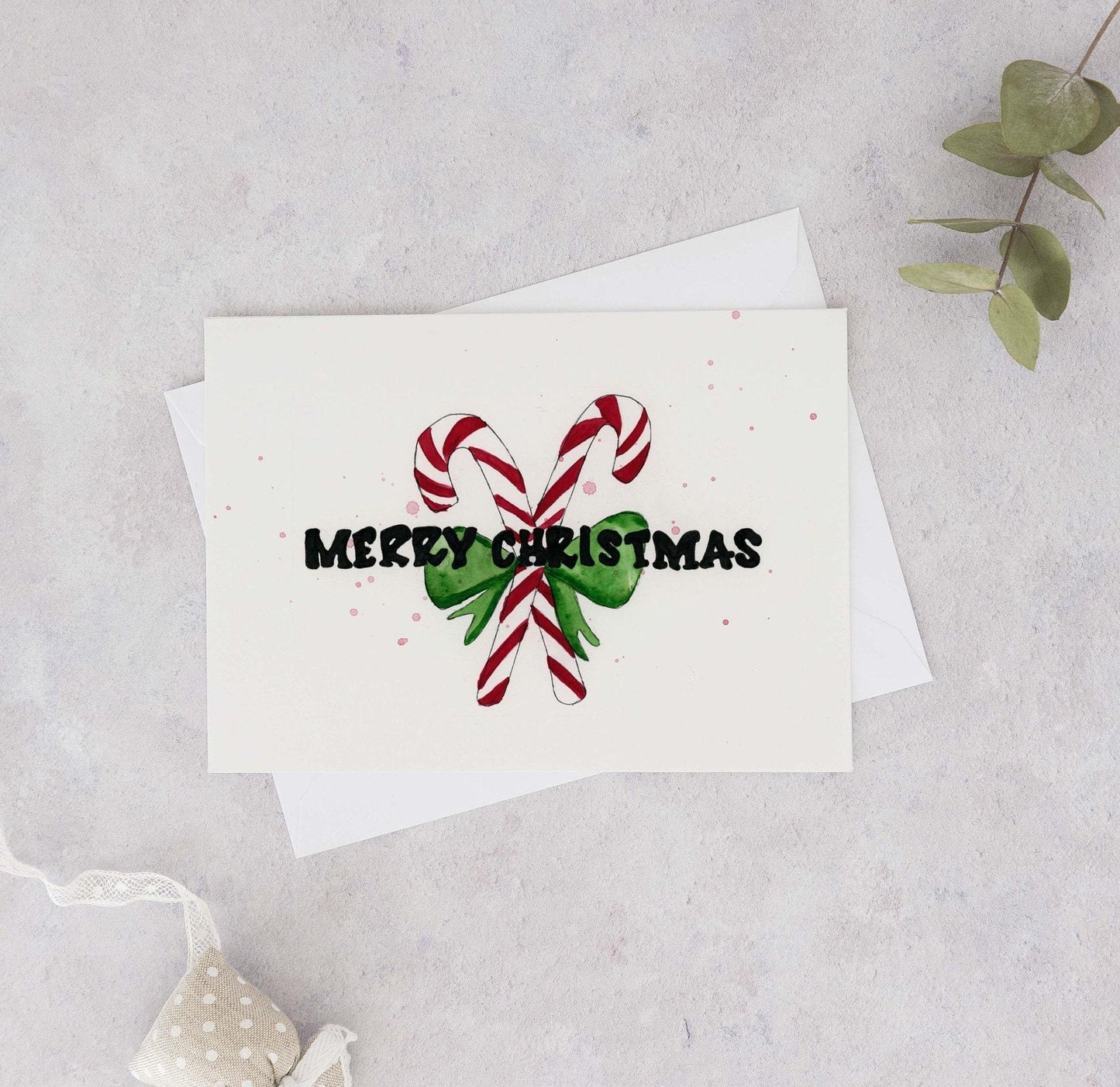Candy Cane Christmas Card