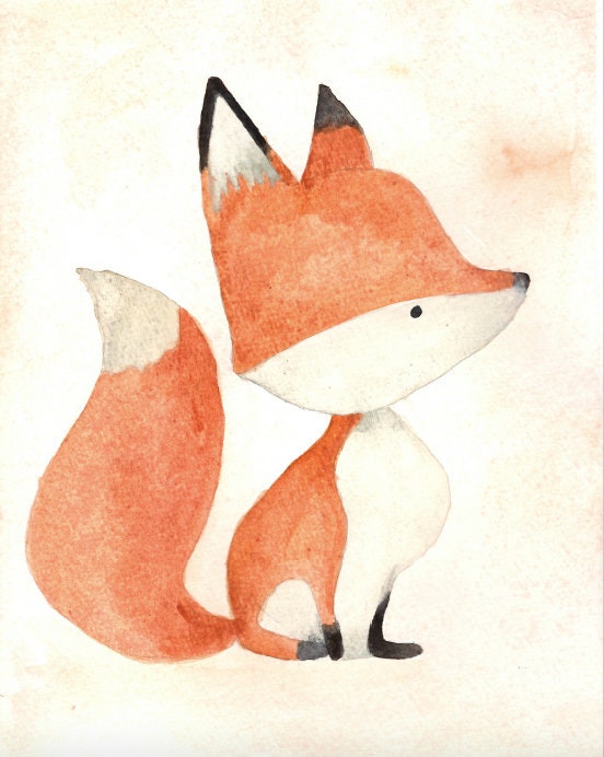 Adorable Fox Print