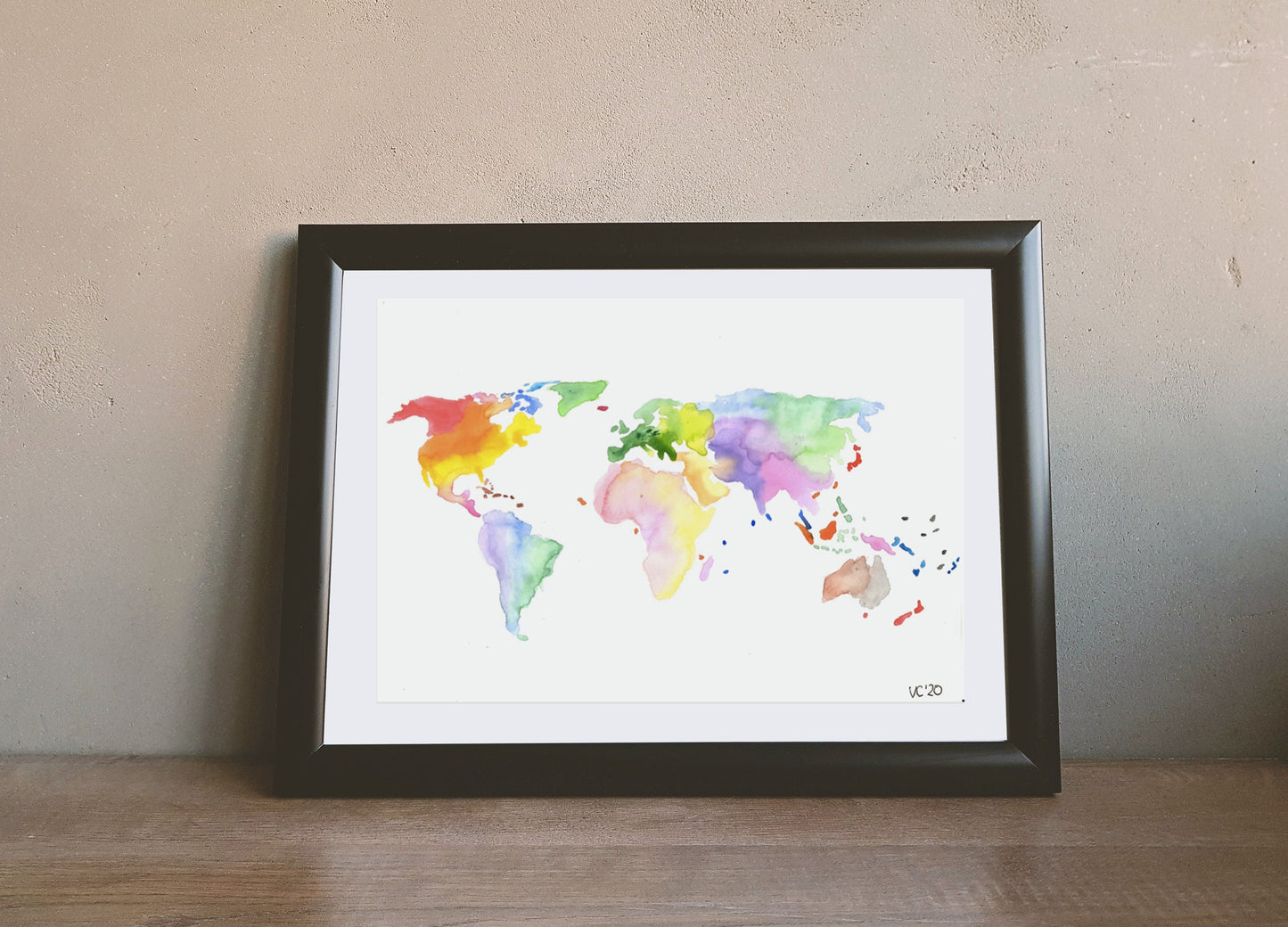 Watercolour Map Print
