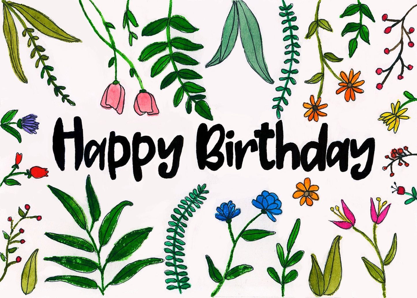 Botanical Happy Birthday