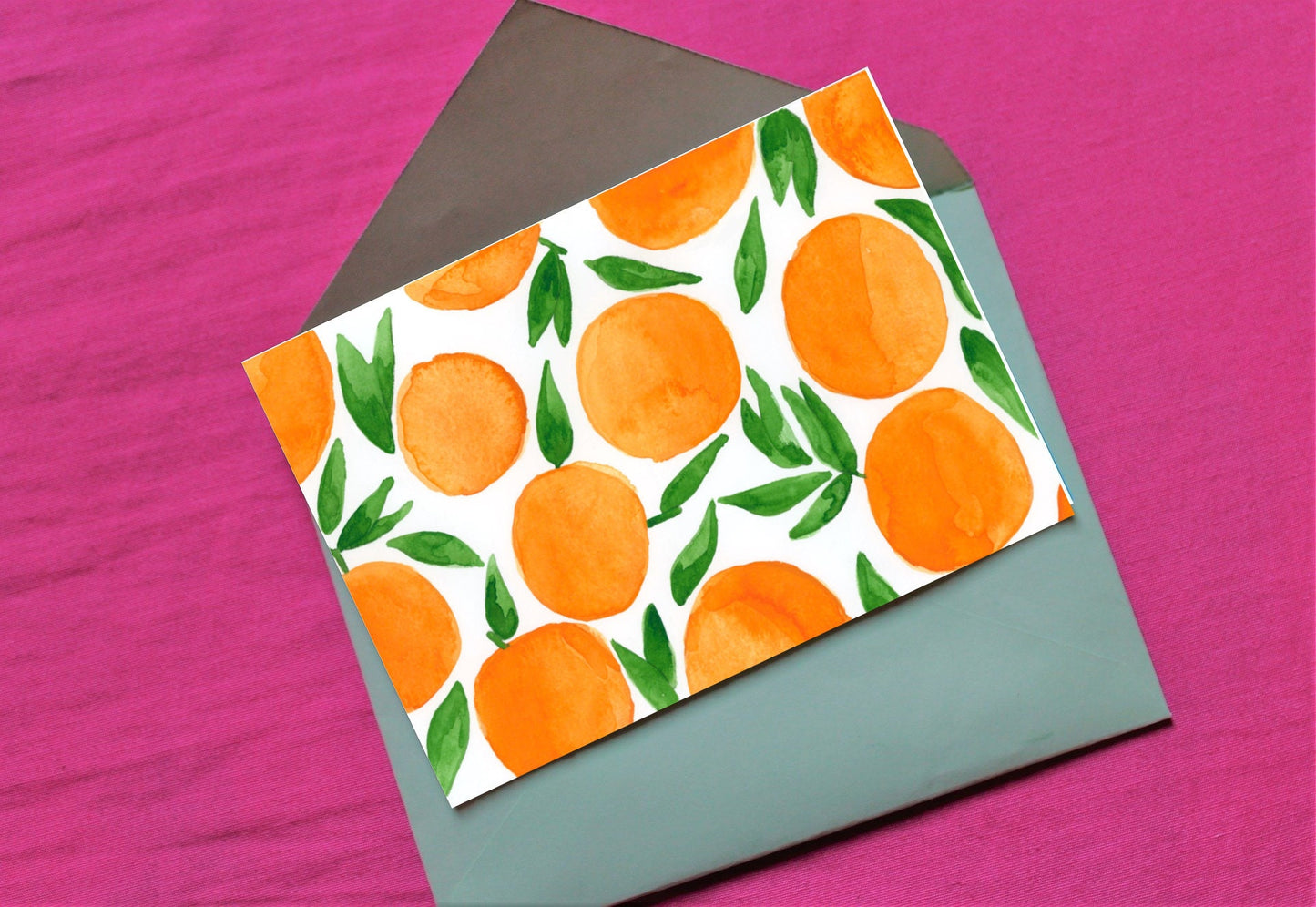 Orange Greeting Card
