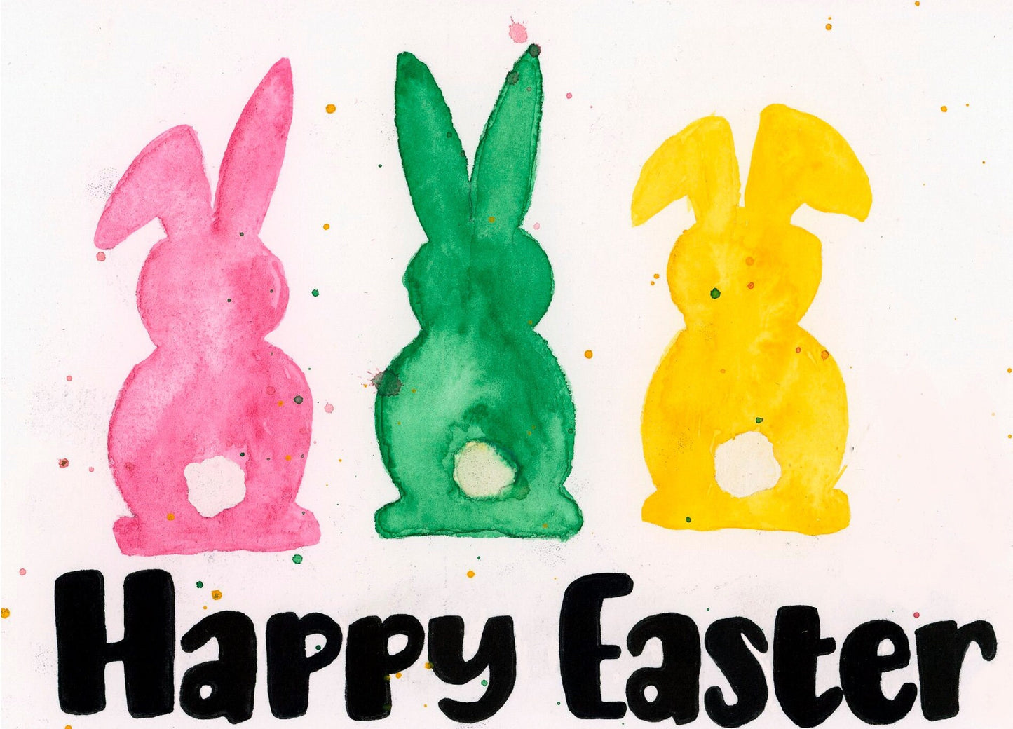 Easter Bunnies Happy Easter Card