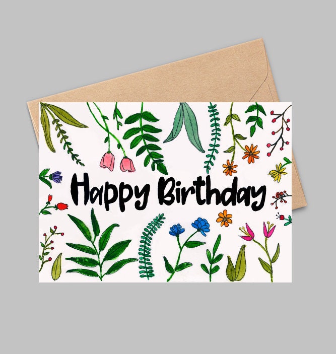 Botanical Happy Birthday