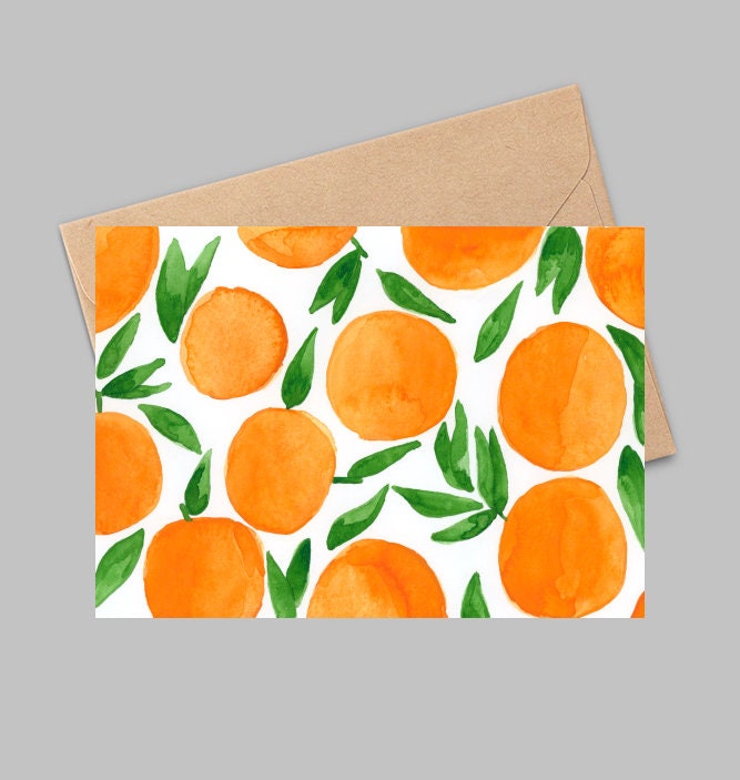 Orange Greeting Card