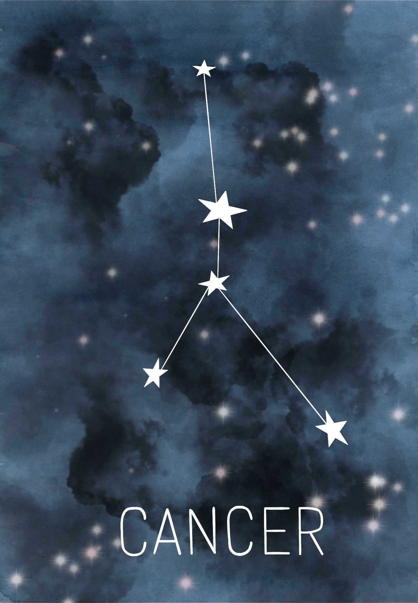 Cancer Constellation Birthday Card