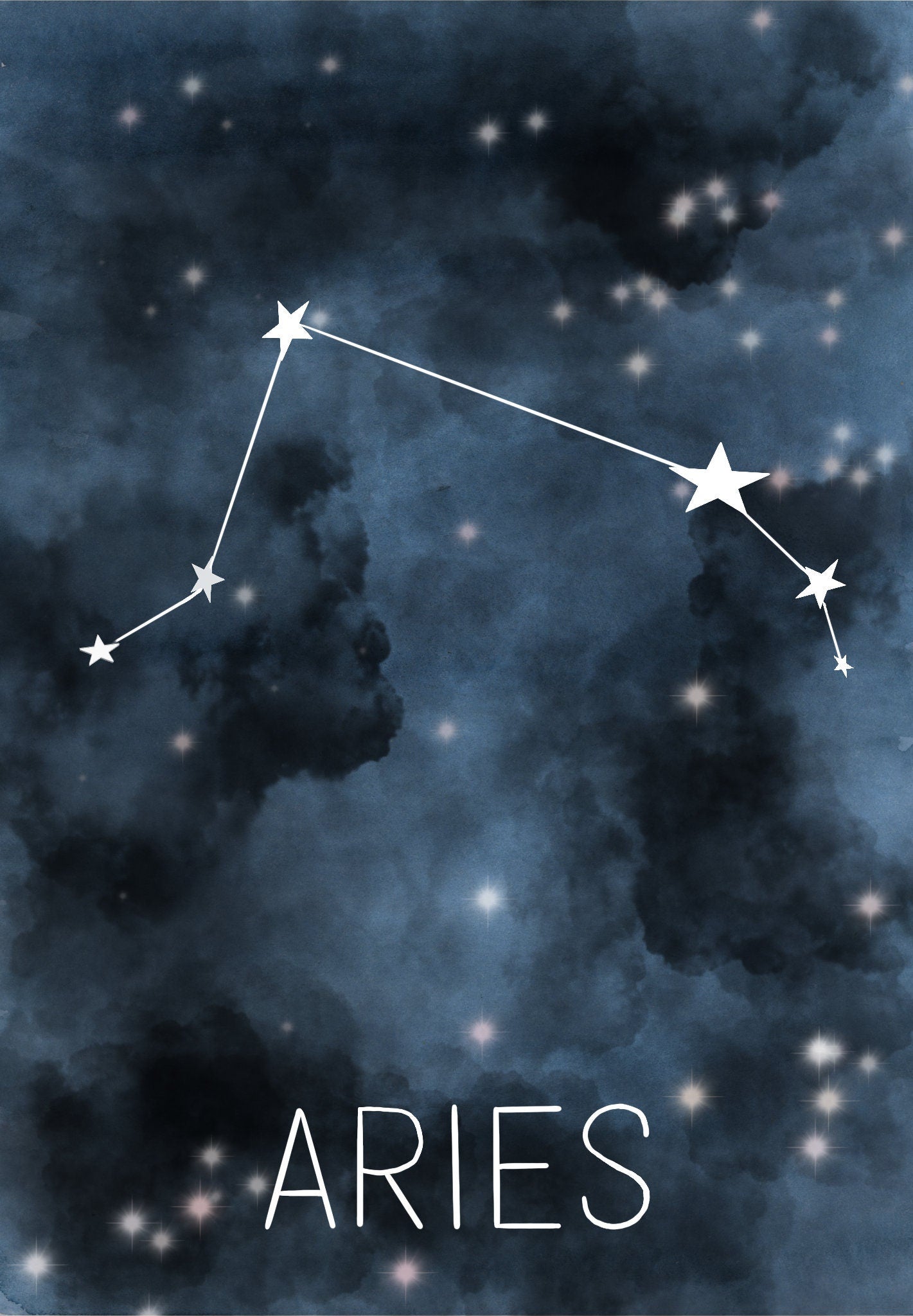 Aries Constellation Birthday Card
