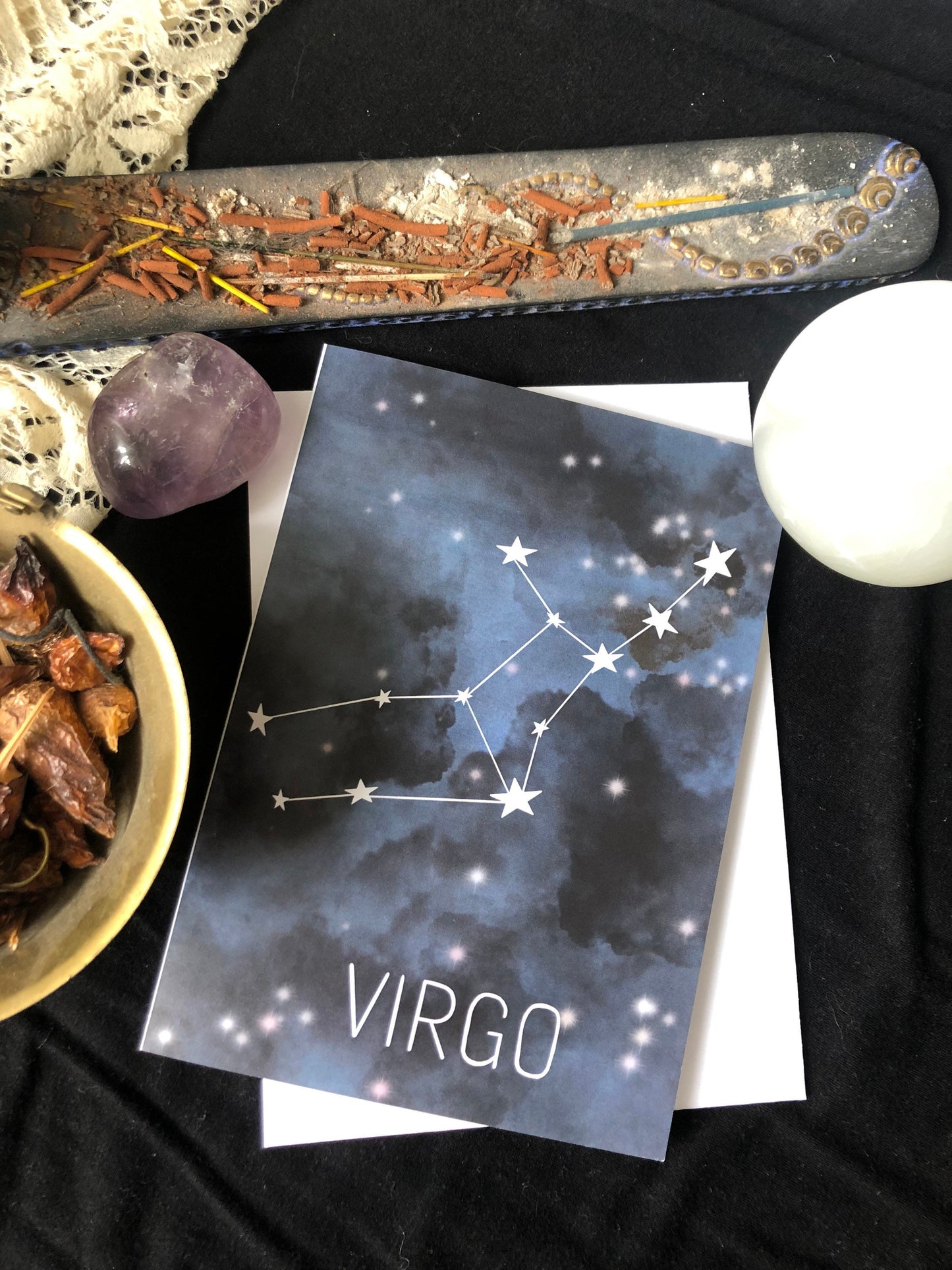 Virgo Constellation Birthday Card