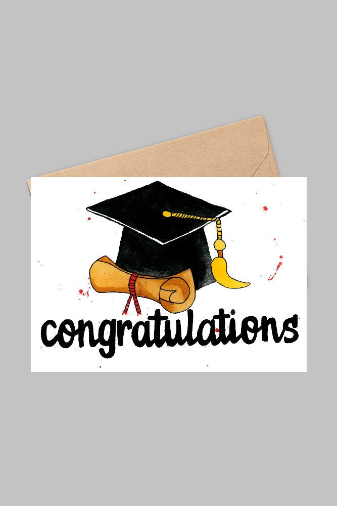 Congratulations Graduation Card - Diploma