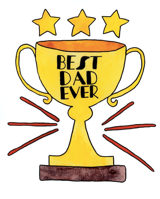 Best Dad Ever Trophy Father's Day Card