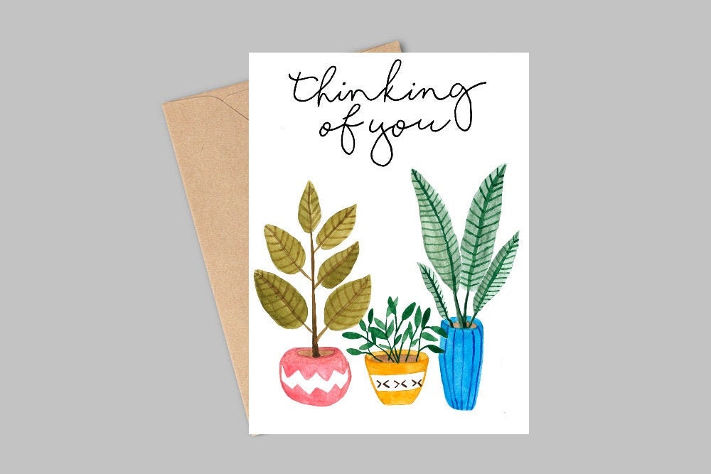 Thinking Of You Watercolour Card