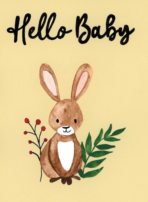 Hello Baby Baby Shower Card