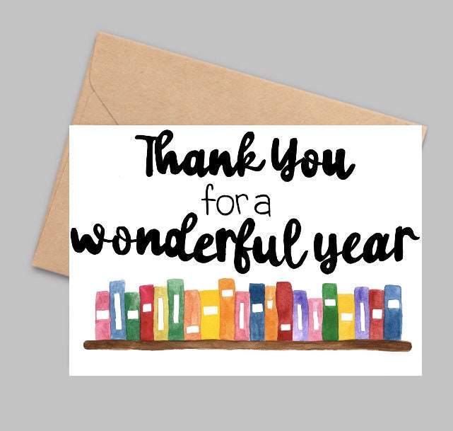 Thank You For A Wonderful Year Card