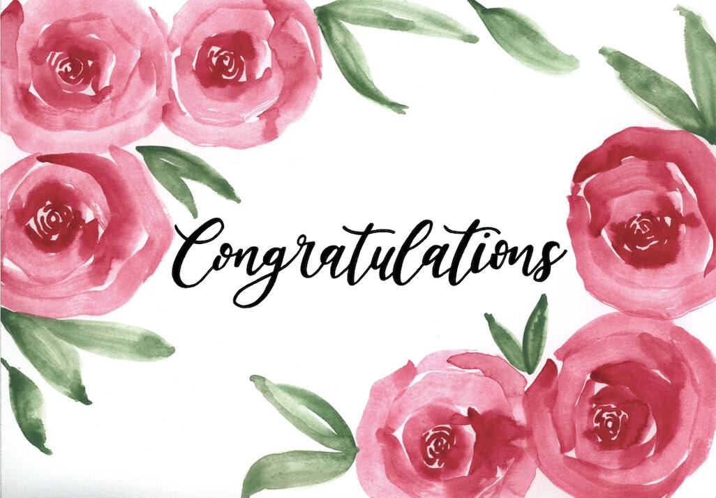 Roses Congratulations Greeting Card
