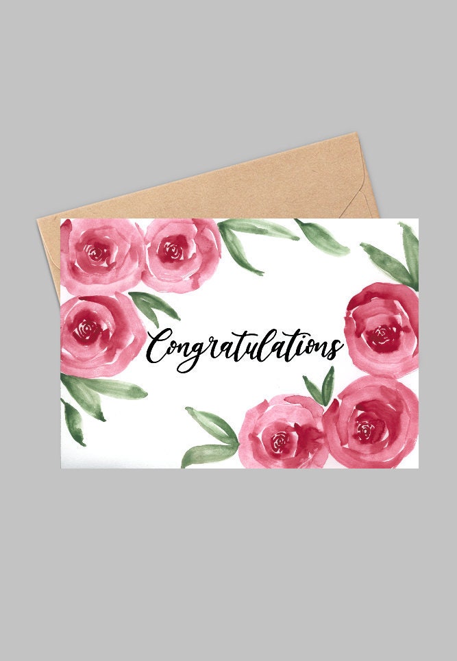 Roses Congratulations Greeting Card