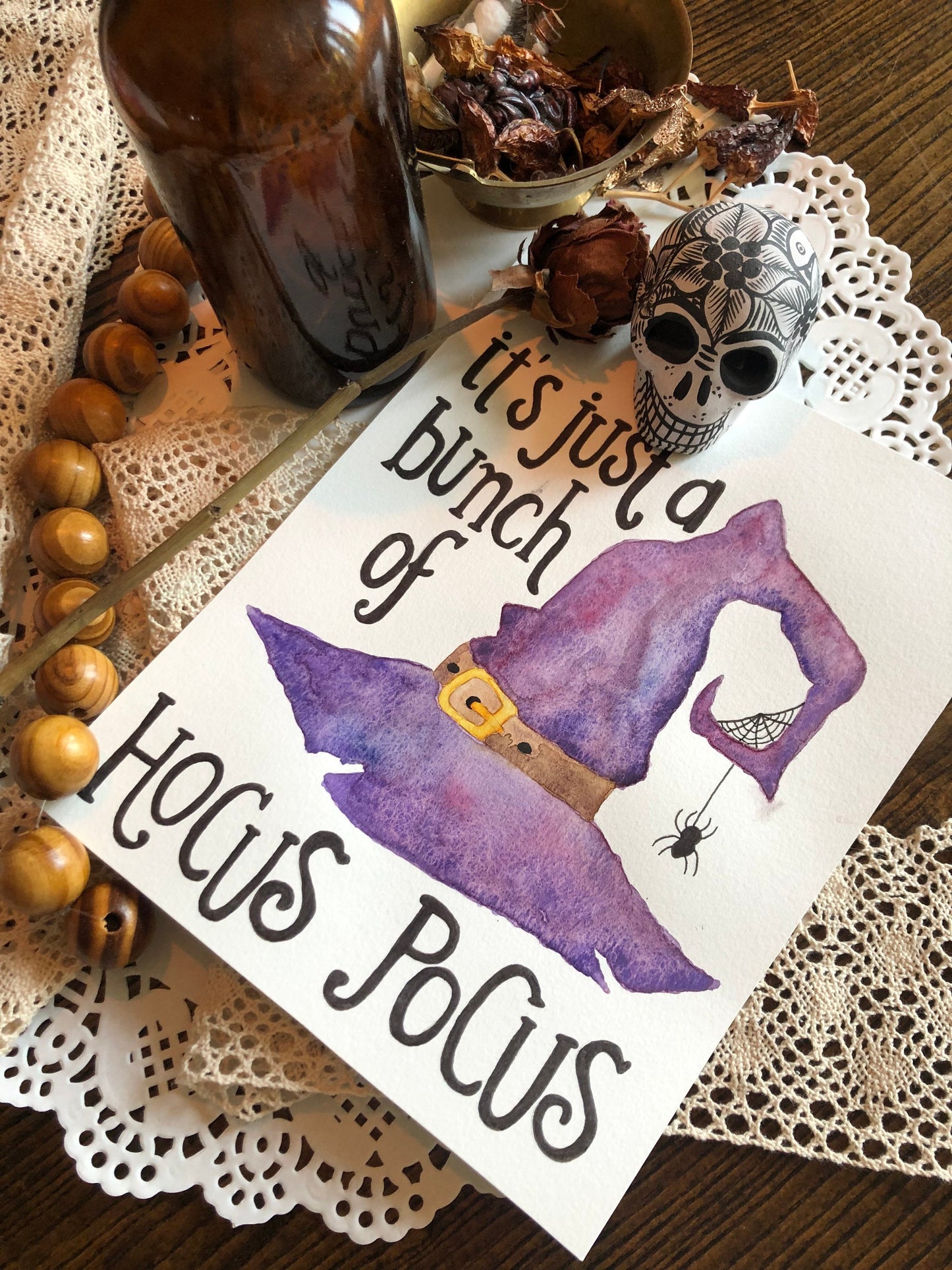 It's All Just Hocus Pocus Watercolour Painting