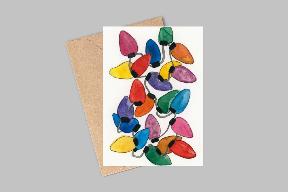 Assorted 25 Pack of Watercolour Christmas Cards