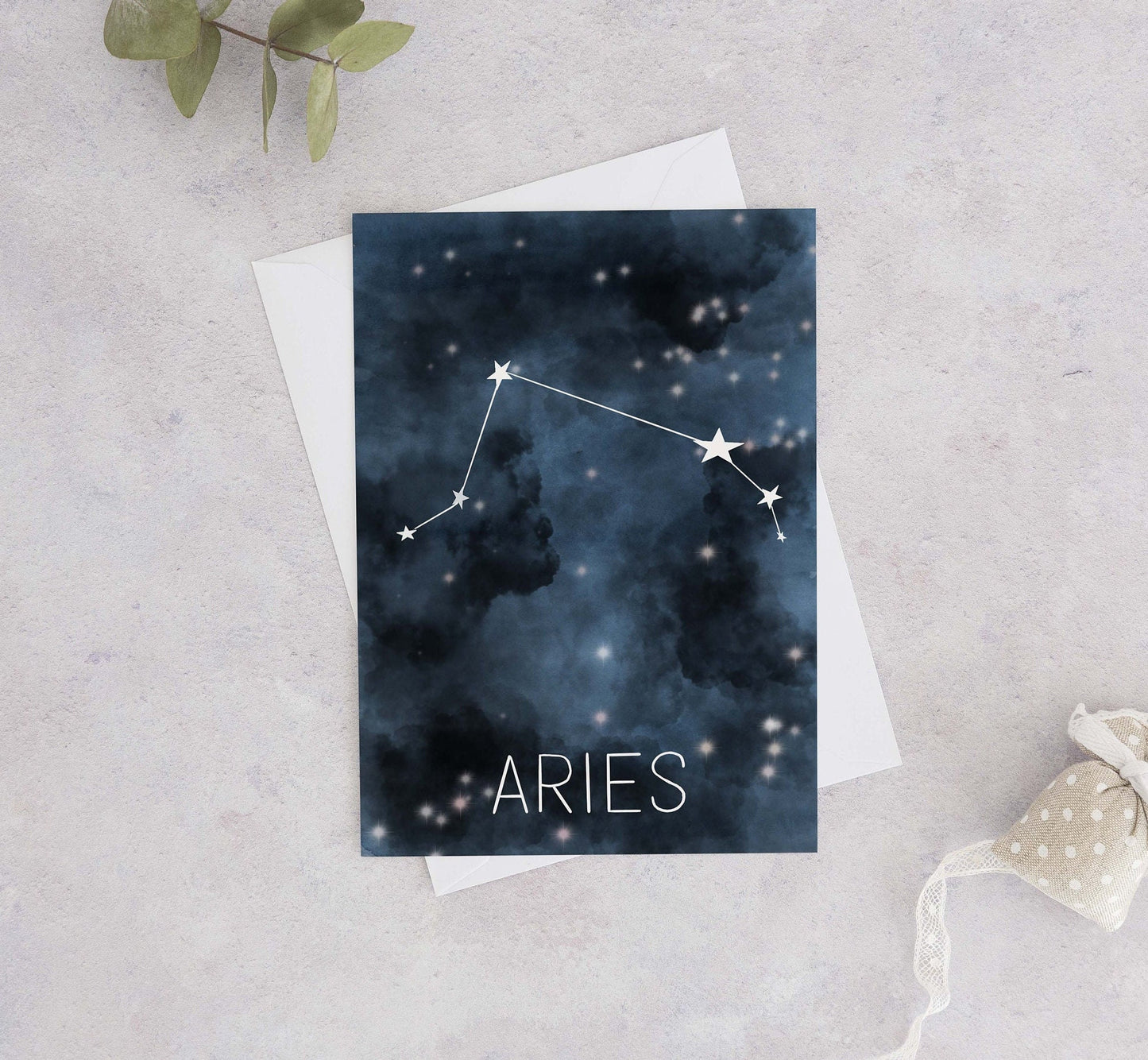 Aries Constellation Birthday Card