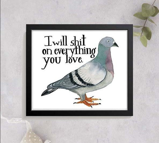 Pigeon with Attitude Print