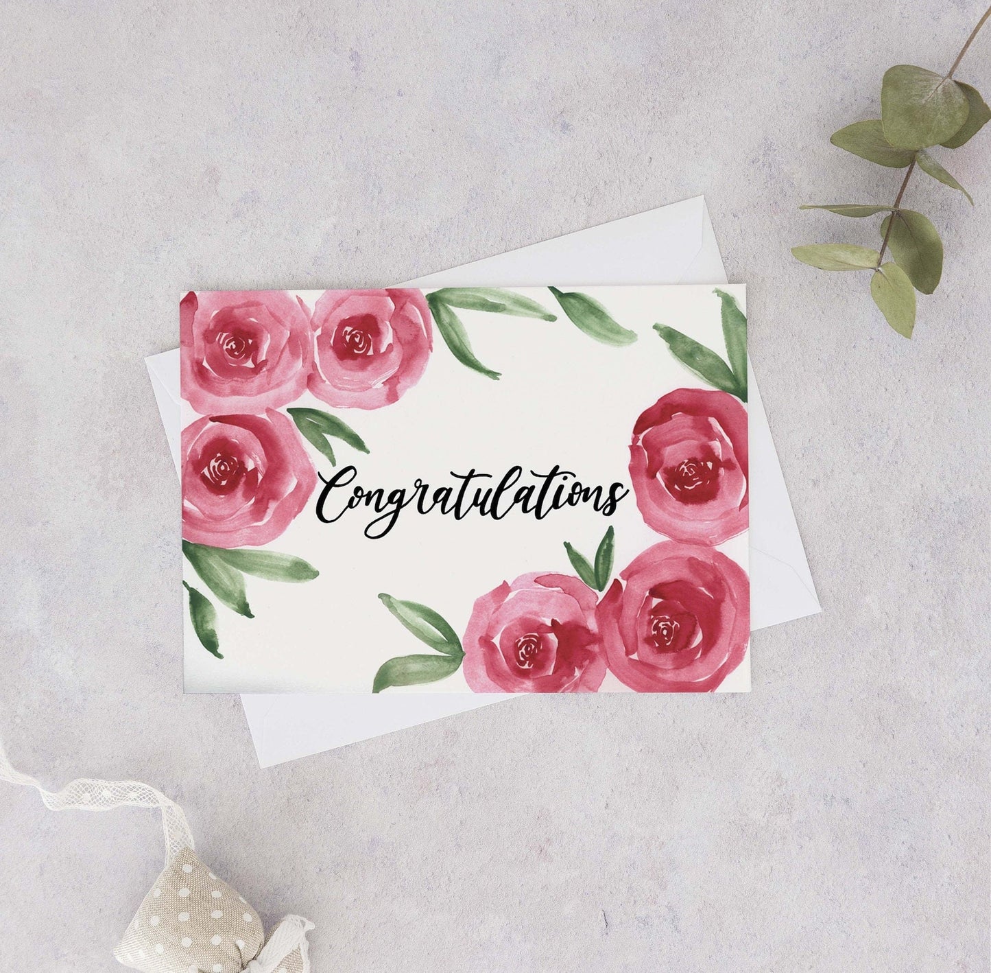 Roses Congratulations Greeting Card