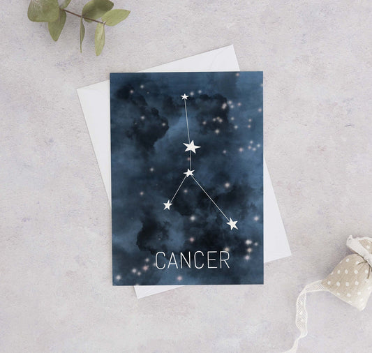 Cancer Constellation Birthday Card