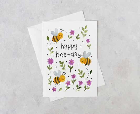 Happy Bee-Day Birthday Card