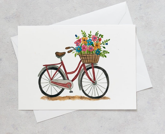 Spring Bicycle Greeting Card