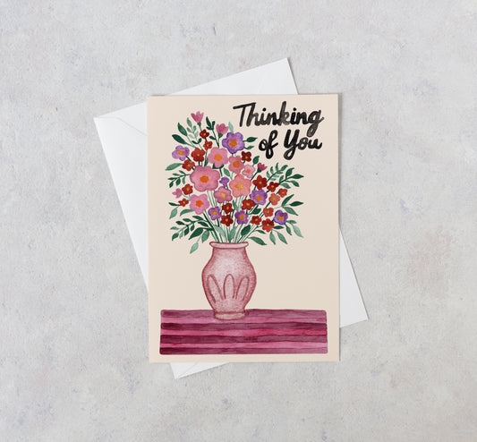Thinking of You - Flower Bouquet Card