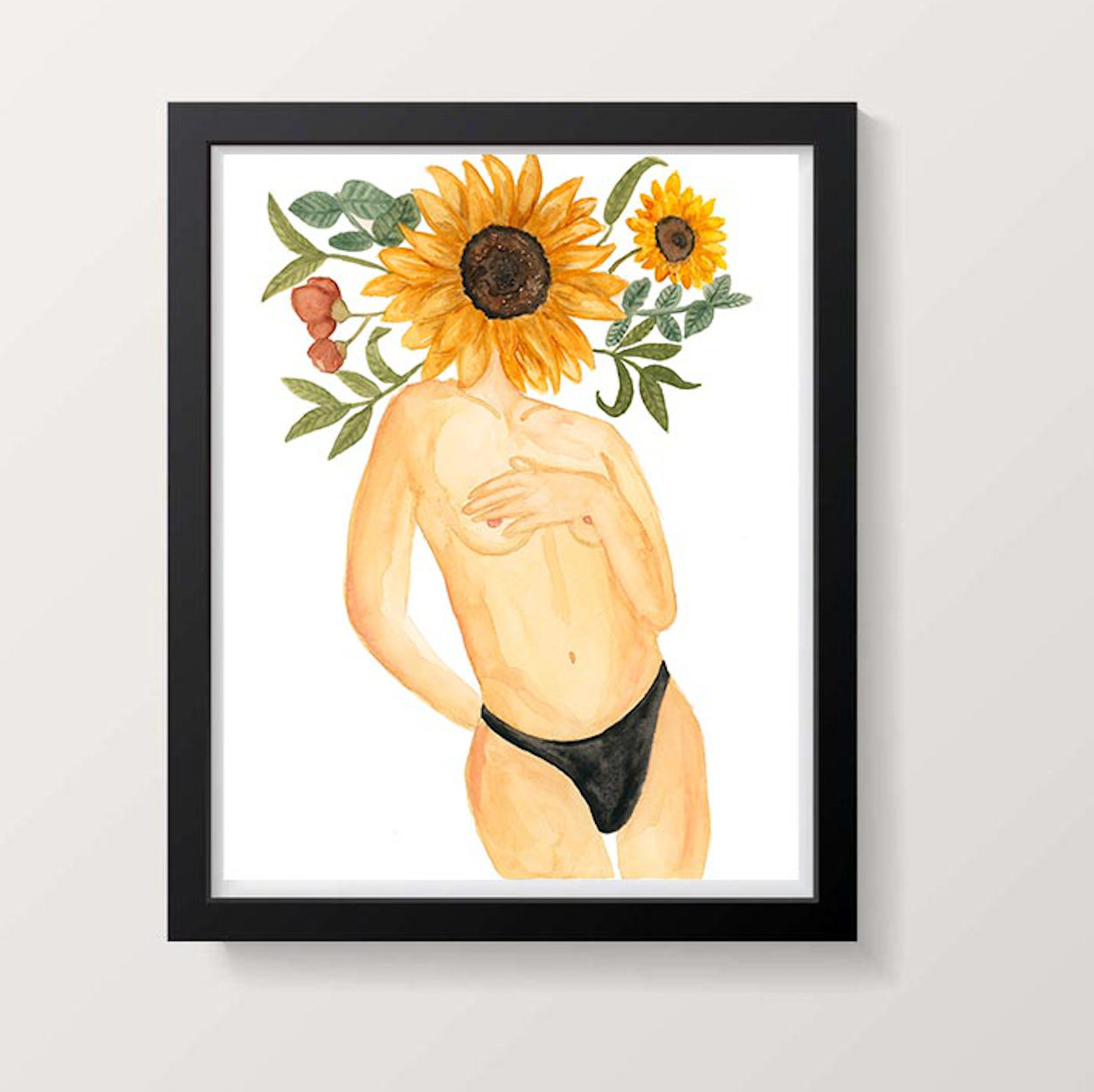 Sunflower Woman Print