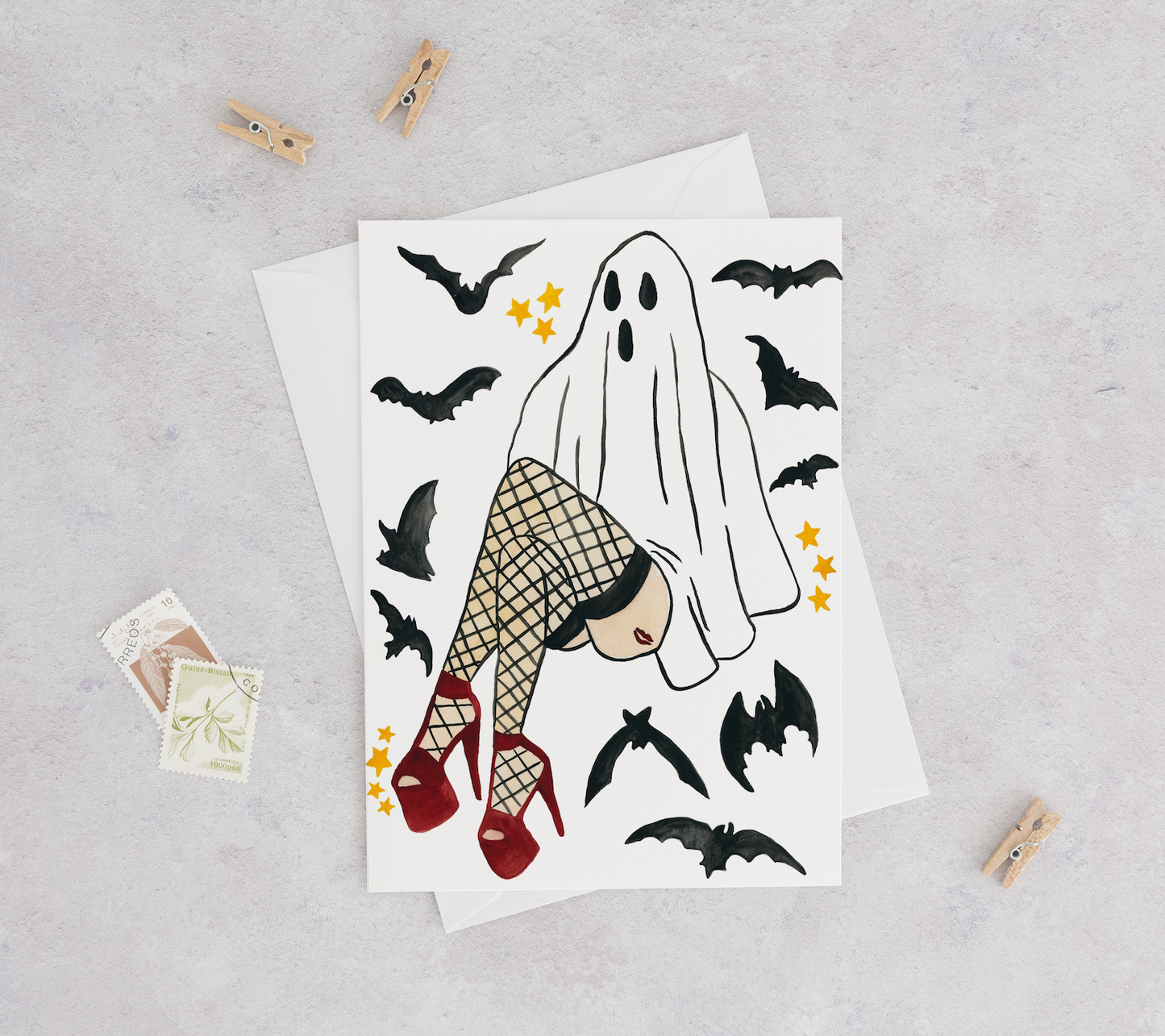 Ghost Babe Greeting Card