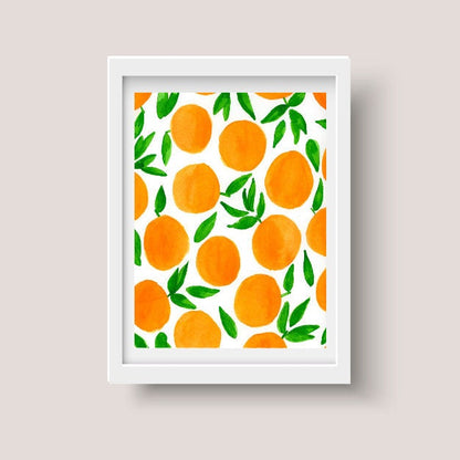 Watercolour Orange Print