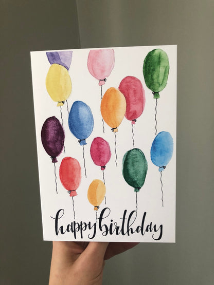 Balloons Happy Birthday Card