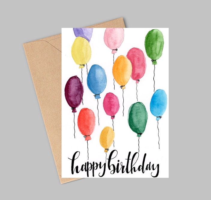 Balloons Happy Birthday Card