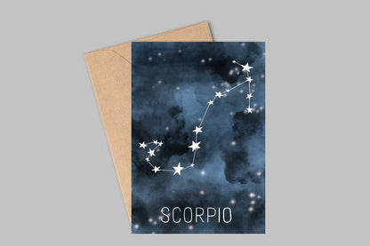 Scorpio Constellation Birthday Card