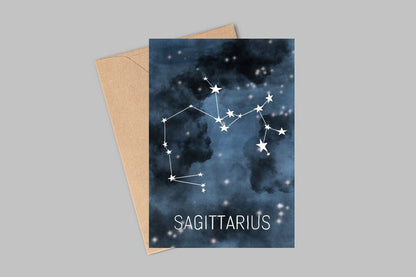 Sagittarius Constellation Birthday Card