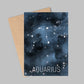 Aquarius Constellation Birthday Card