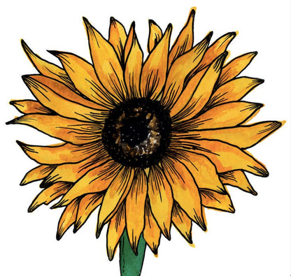 Sunflower Watercolour Print