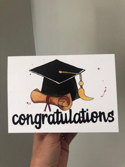 Congratulations Graduation Card - Diploma