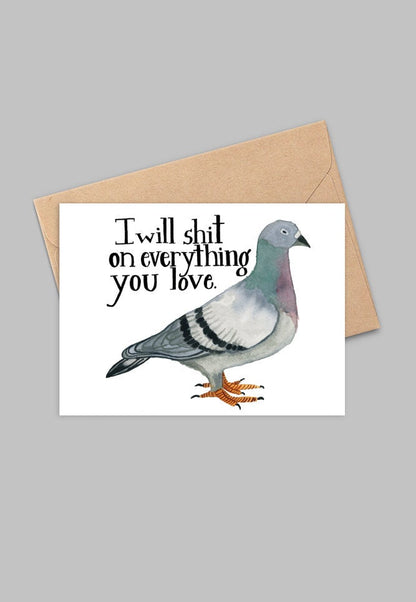 Pigeon With Attitude Greeting Card