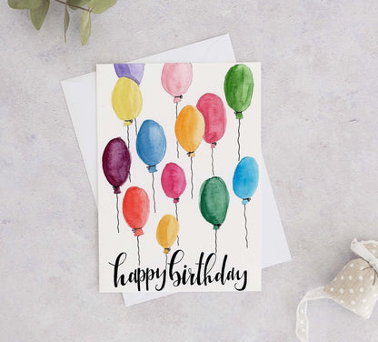 Balloons Happy Birthday Card