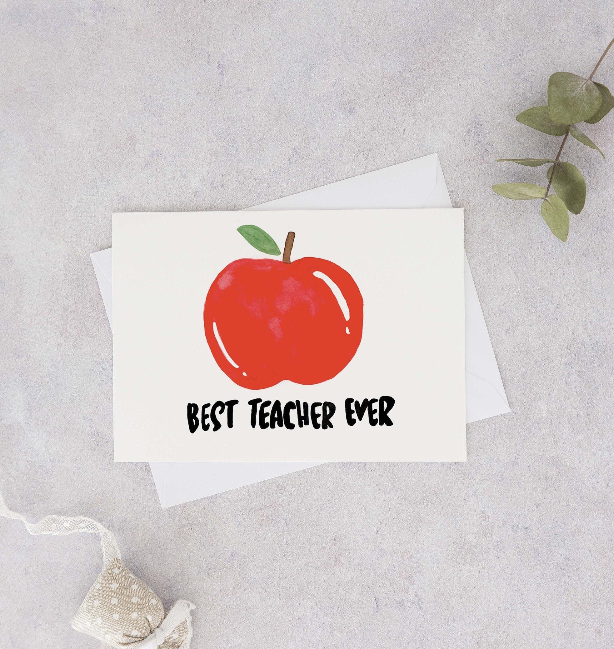 Best Teacher Ever Card – Wild Juniper Art Studio