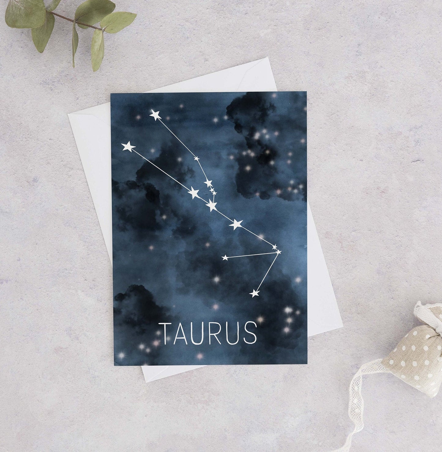 Taurus Zodiac Constellation Birthday Card