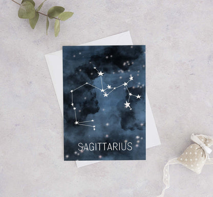 Sagittarius Constellation Birthday Card