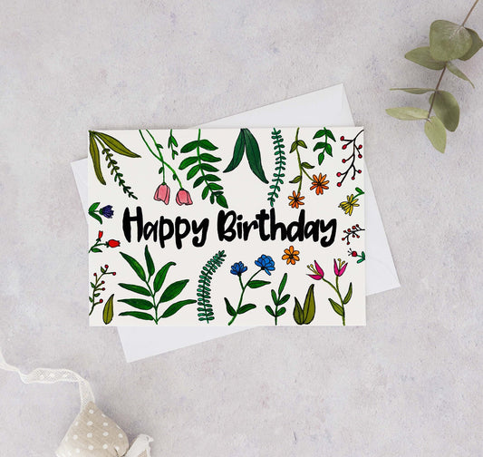 Botanical Happy Birthday